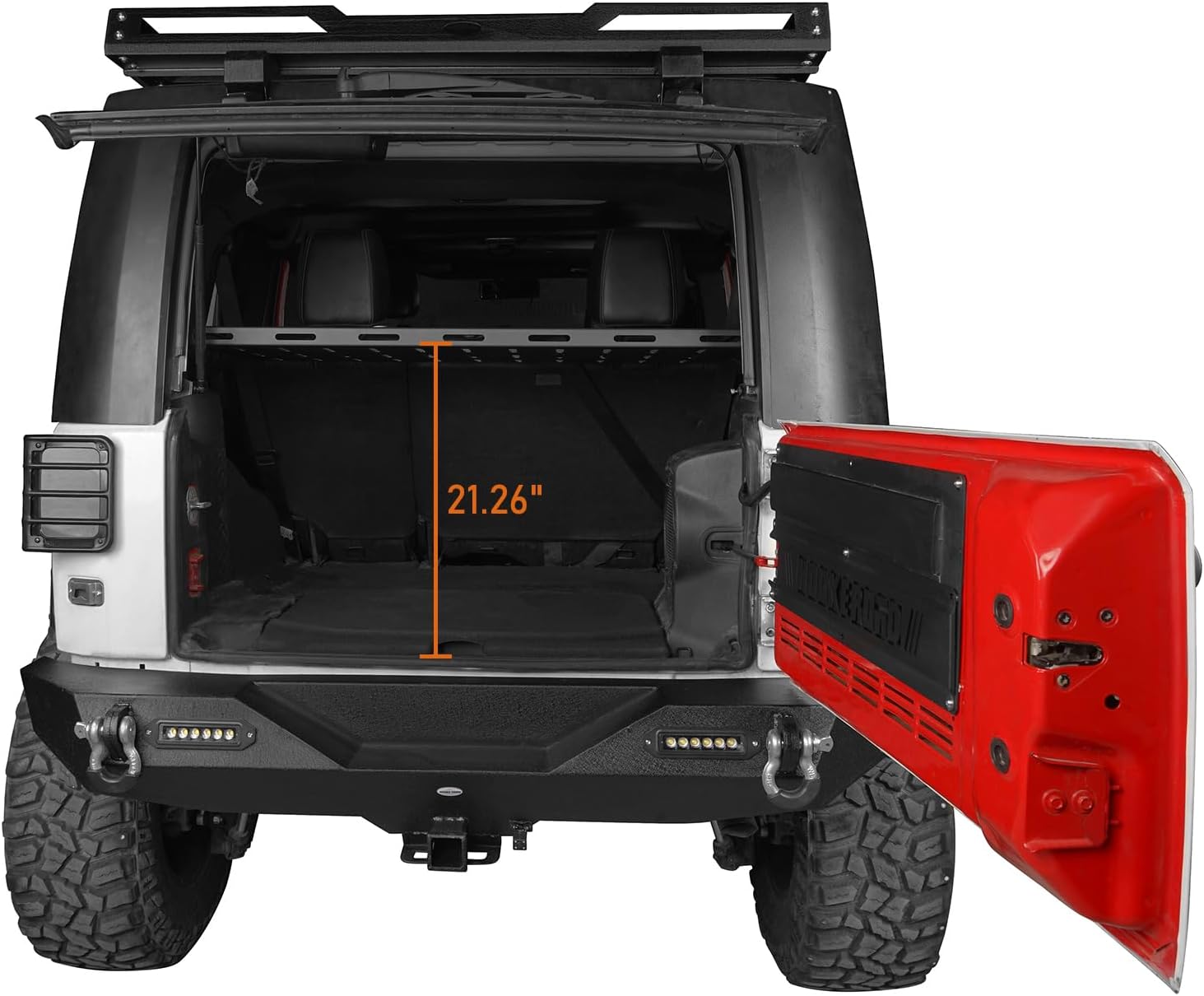 Hooke Road Rear Trunk Cargo Rack Shelf Interior Storage Basket Luggage Carrier Tray for 2007-2026 Jeep Wrangler JK JL Unlimited 4-Door Hardtops