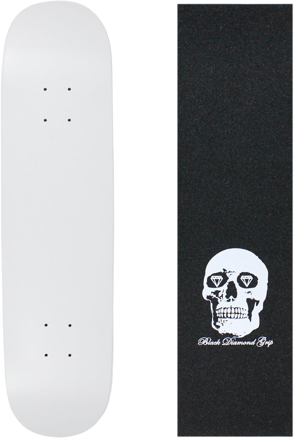 Moose Skateboard Deck Pro 7-Ply Canadian Maple DIP White with Griptape