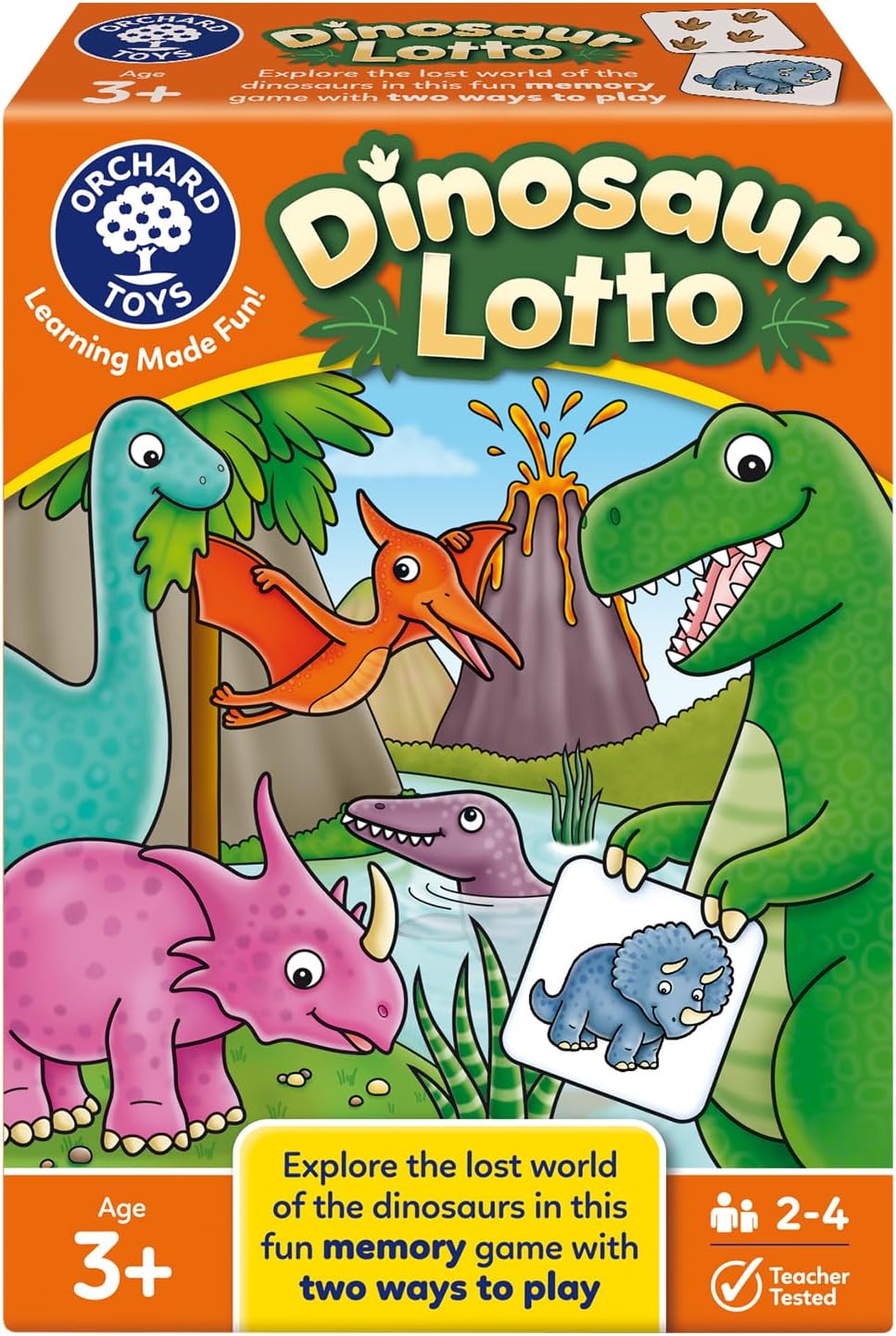 Dinosaur Lotto Matching and Memory Game for Kids Age 3+