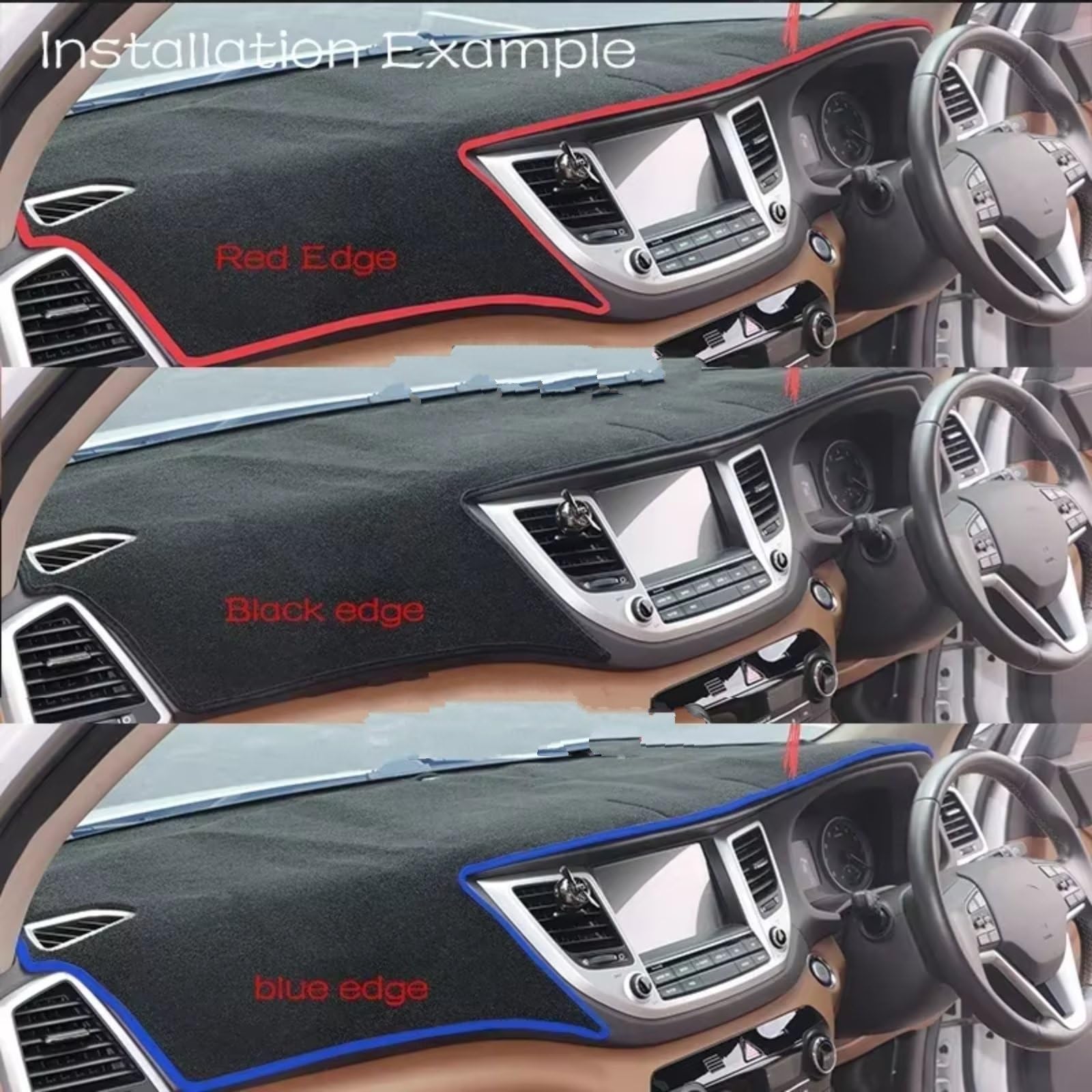 CaoYH Tapis De Protection Tableau De Bord Peugeot 2008 2013-2019 - Antidérapant Anti UV