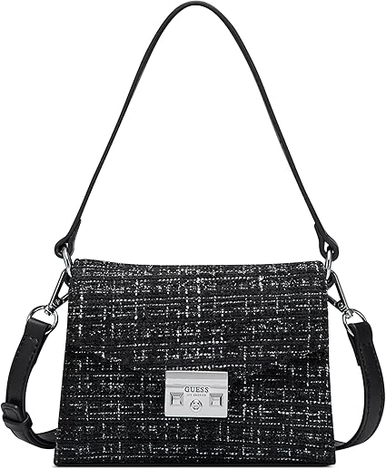 Bolsa Tergesen Mini Crossbody Flap, Guess, Feminino, Preto, Un