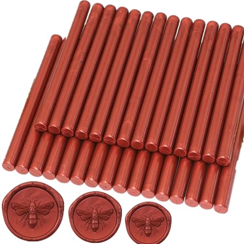 Miniatura 9 de ONWINPOR - 30 barras de sellado de cera blanca perla, pistola de pegamento, barras de sellado de cera blanca perla para sello de cera, invitaciones