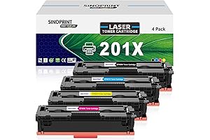 4-Pack 201A Toner Cartridges Compatible for HP 201X Color Laserjet Pro