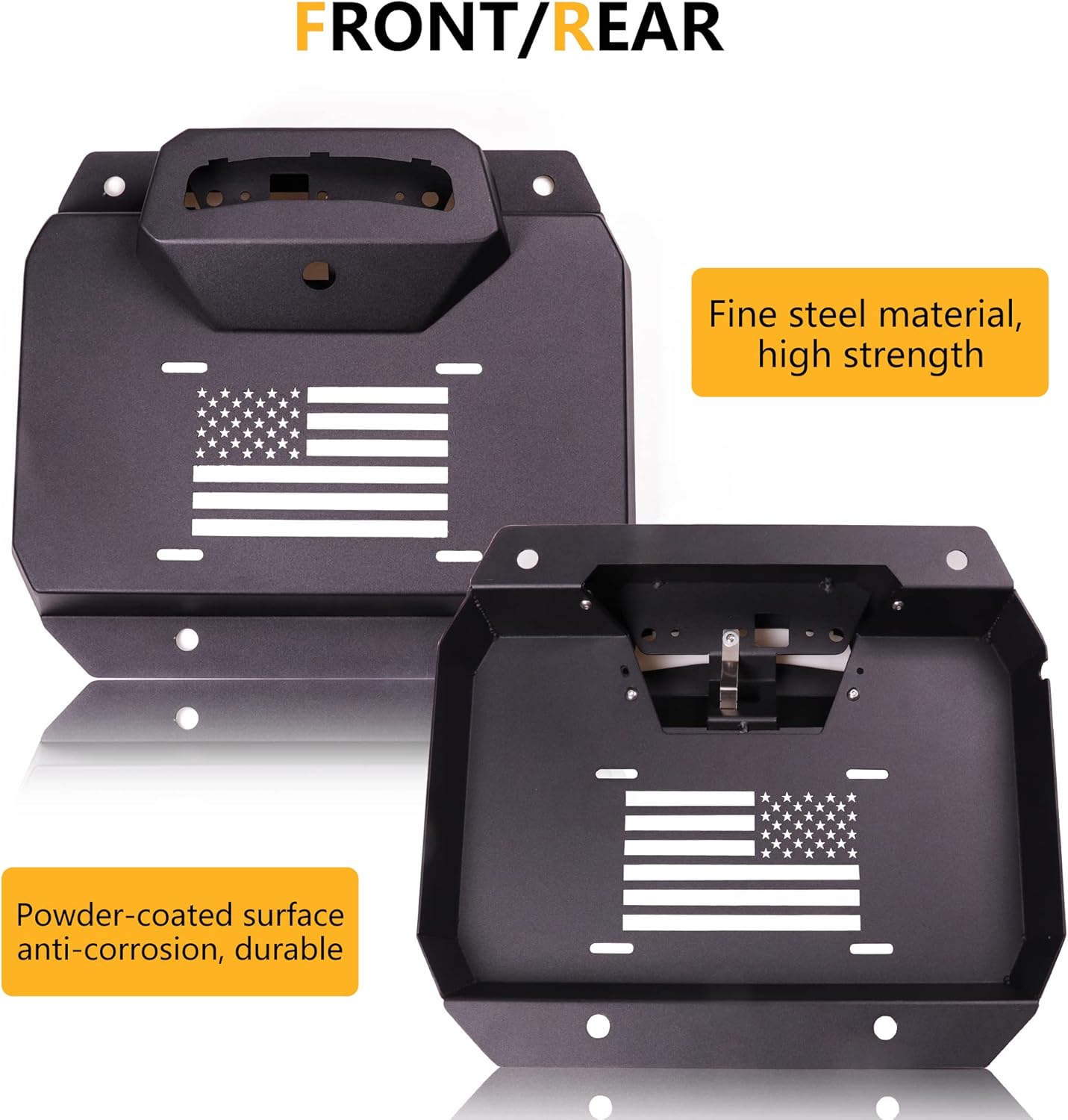Spare Tire Delete Filler Plate for 2021 2022 2023 2024 2025 New Ford Bronco 2/4 Door Exterior Accessories with Rear License Plate Relocation Frame Kit & Third Brake Light & Backup Camera Hole