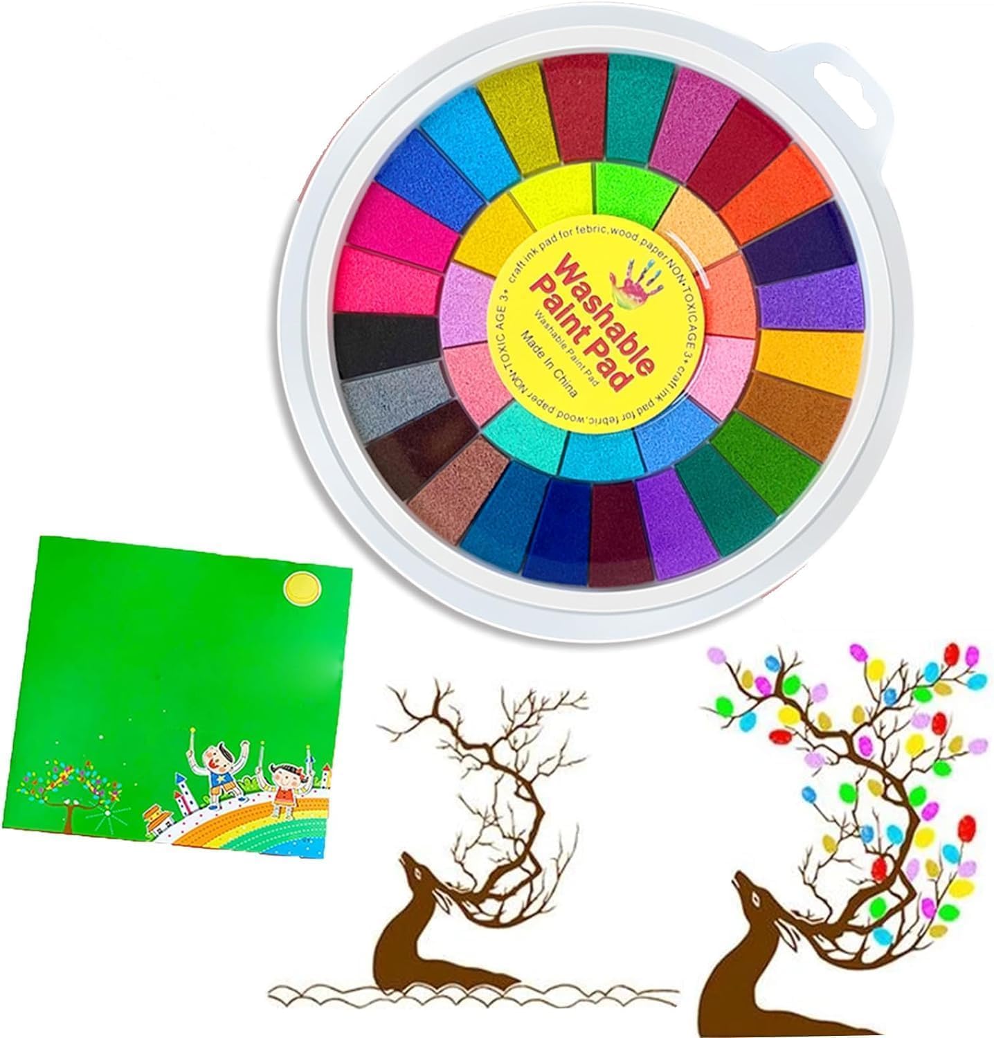 36 Color Funny Finger Painting Kit, Kids Washable Finger