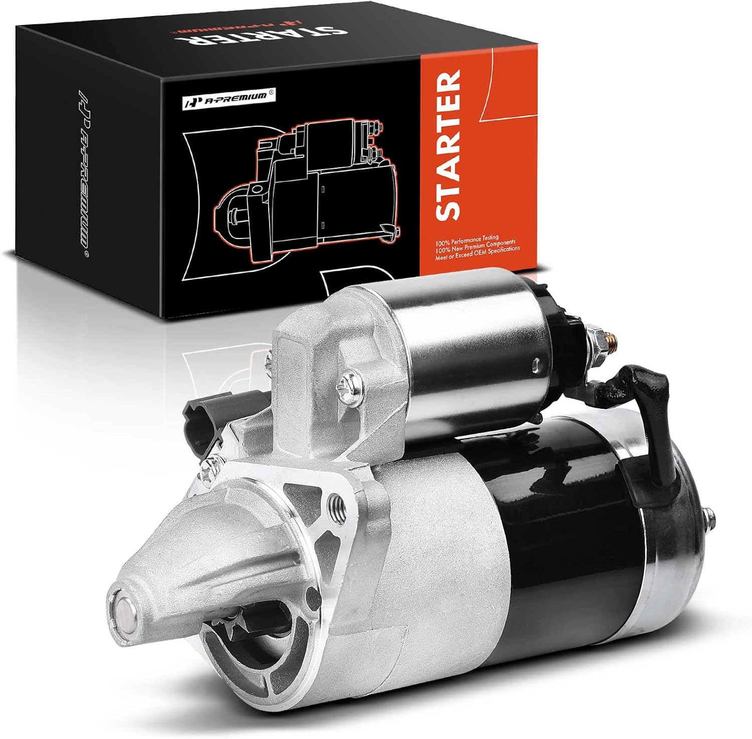 A-Premium Starter Motor Compatible with Nissan 200SX 95-98, NX 91-93, Sentra 89-99, Tsuru 95-06, Pulsar NX 89-90, L4 1.6L, 12V 1.4KW 8-Teeth Clockwise, Replace# 233000M201, 2330081N00, 2330084A18