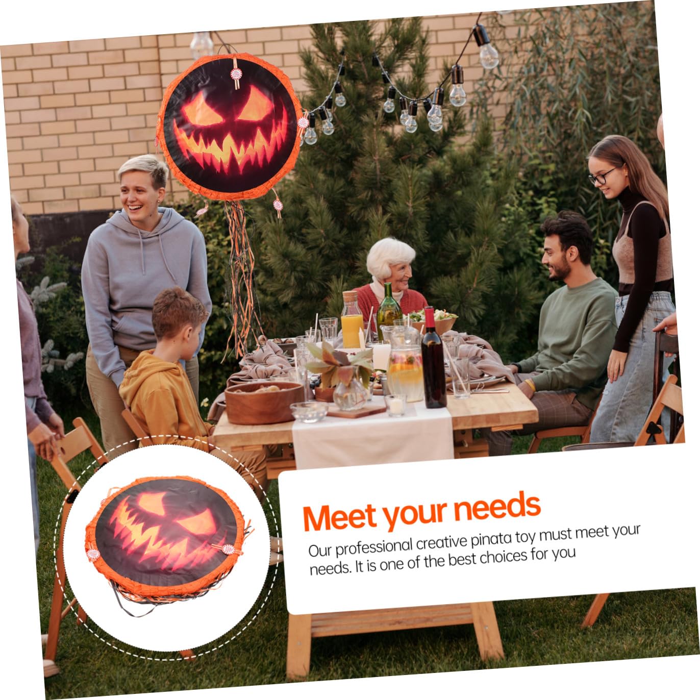 Halloween Kürbis Pinata mit Füllung Lustige Party Dekoration für Faltbare Halloween-deko für Drinnen und Draußen Partyspiel für Geburtstag und Festlichkeiten