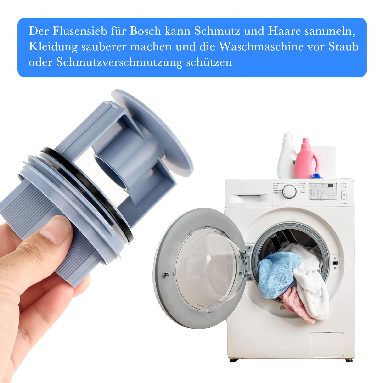 2 Filtri Per Lavabiancheria Di Ricambio – Compatibili Bosch Siemens 00647920 – Protezione Pompa Di Scarico
