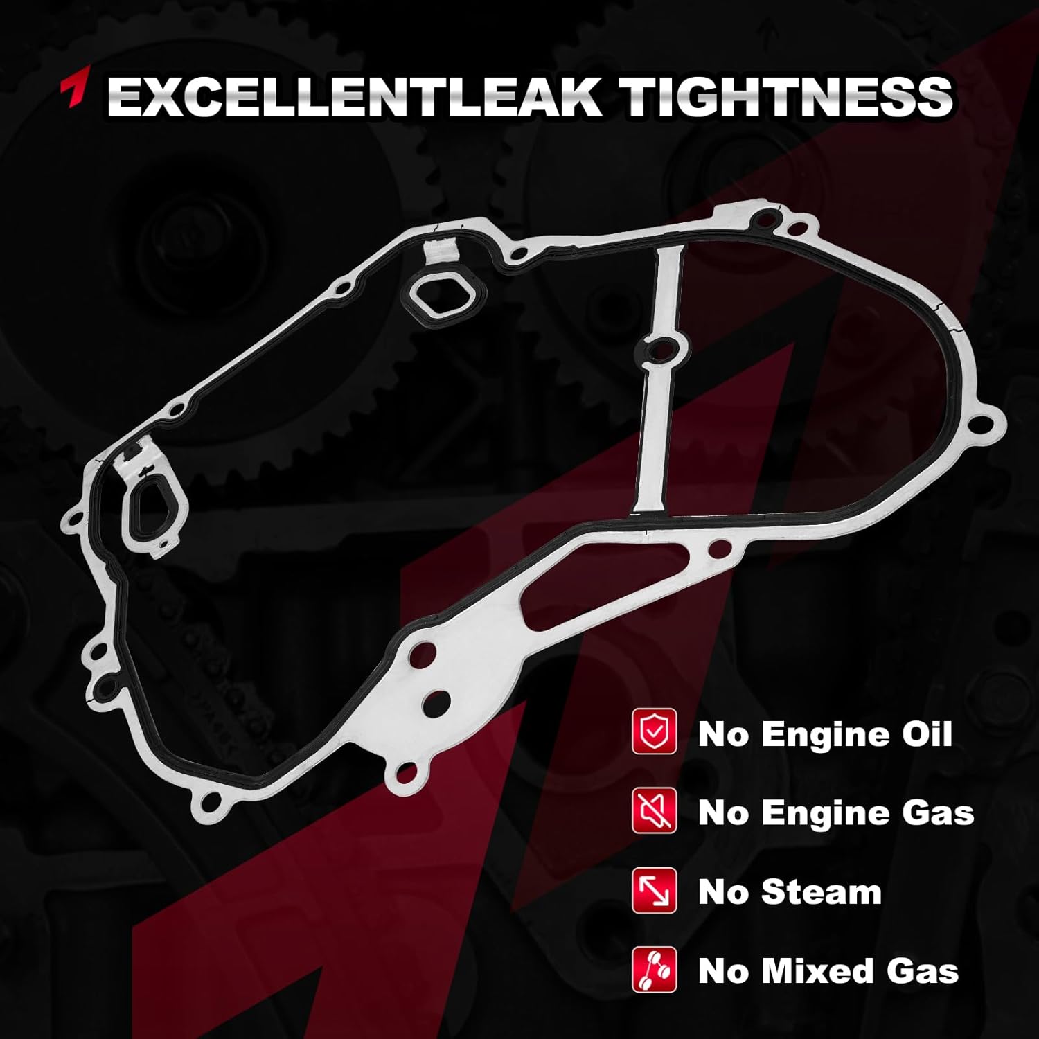 9-4201S Timing Chain Kit with VCT Selenoid Actuator Gear Cover Gasket Compatible with 2009-2017 GM Buick Equinox Malibu Terrain 2.2L 2.4L Ecotec 90537632 24424758 with 2 Exhaust Cam Gears