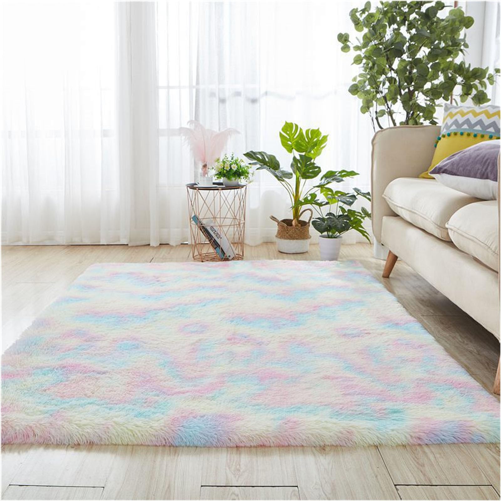 Tapis de chambre moderne 130 x 220 cm grand tapis salon de sol