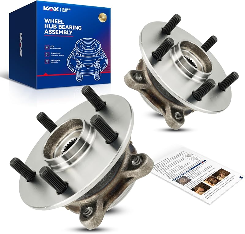 Cubo e rolamento de roda dianteiro KAX 513448 para Toyota Camry, R-A-V4 e aplicações compatíveis – 2 unidades