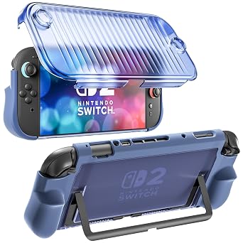 Honghao Dockable Case for Nintendo Switch 2 , Pro Travel Integrated Cover for Switch 2 2025,Foldable Case for Nintendo 2 Joycon Blue