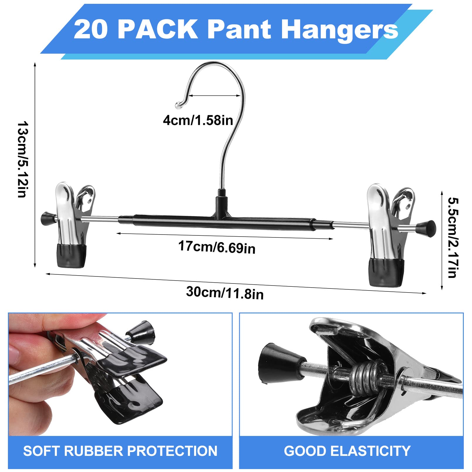 Paquete de 20 Perchas para Pantalones (Perchas para Pantalones)