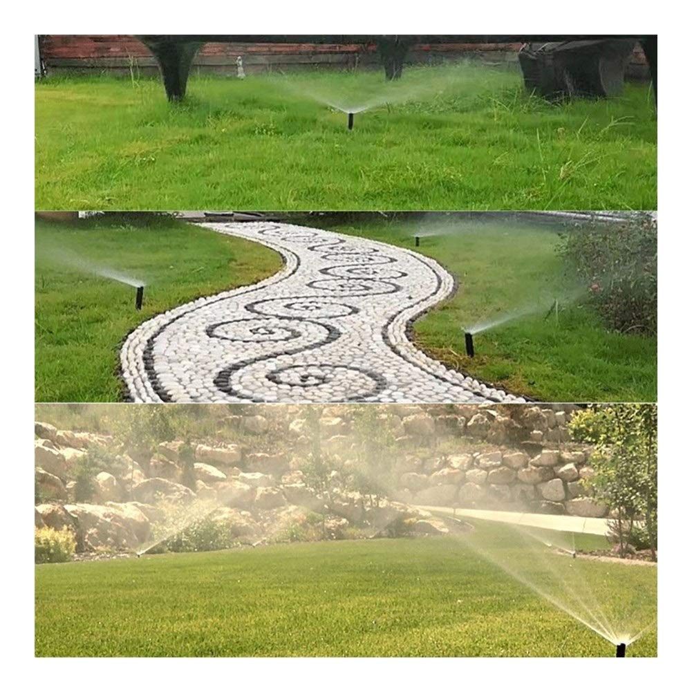 Irrigatore da Giardino 5 Pezzi Irrigatori Pop-up Regolabili con Filettatura Femmina da 1/2 "90-360 Gradi Irrigatore Automatico Retrattile for irrigazione del Prato