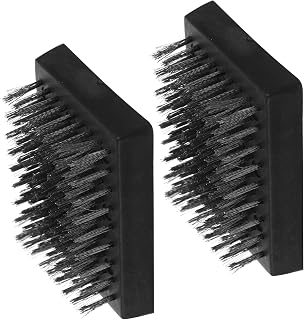 2 Pack Barbecue Grill Rack Brush Cleaning Brush Steel Wire | PP Handle Set, Black Finish, Compact and Portable, for Grill Cleanup and Outdoor Cooking Tasks
