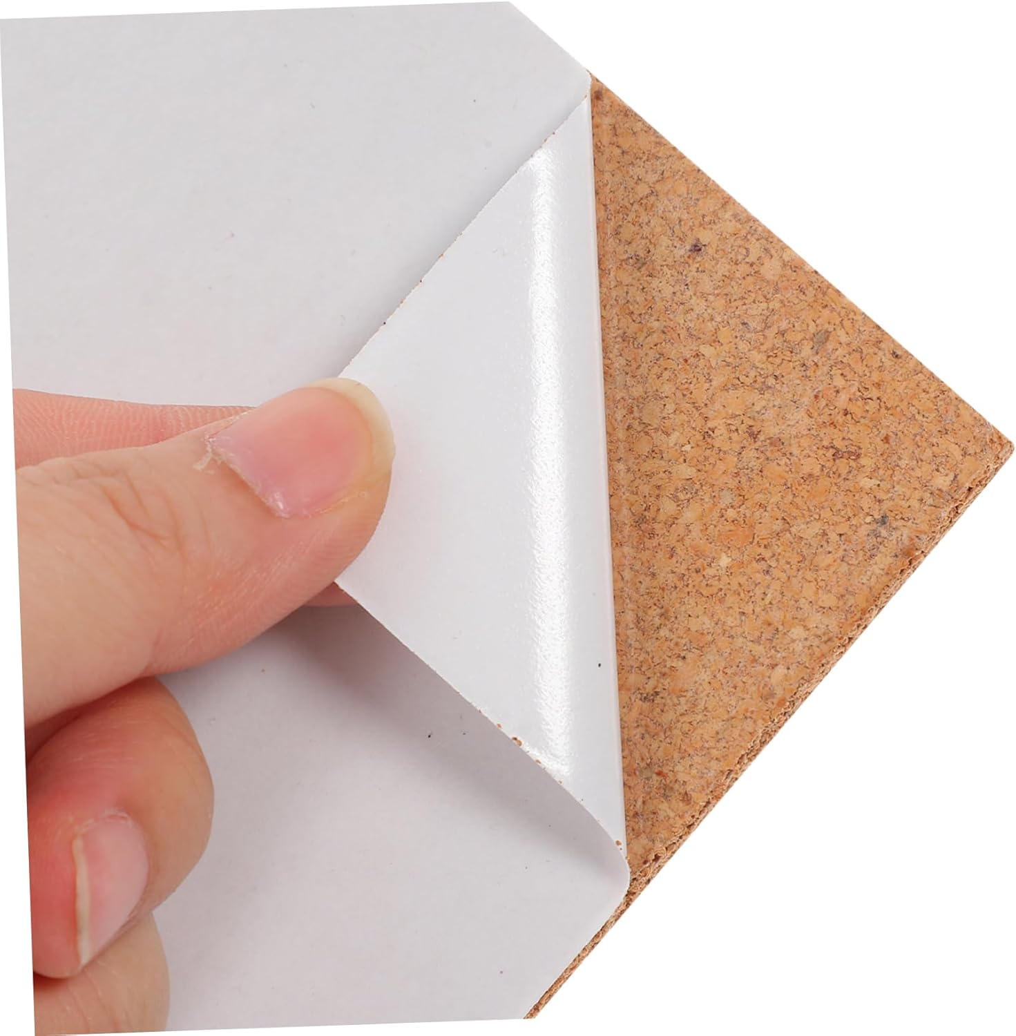 Holibanna Reusable Self-Adhesive Cork Board Creative Bulletin Board for Photos Announcements and Displays Square Soft Cork Material for Home and Office Use