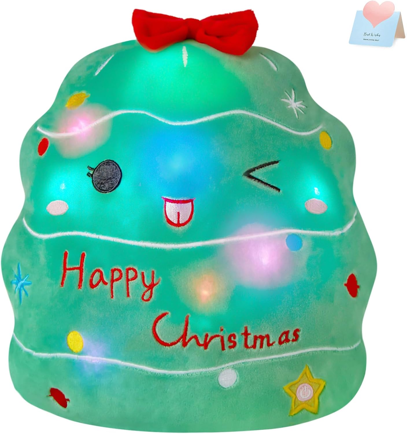 Glow Guards 12'' Light up Musical Rudolph The Red Nosed, Christmas Reindeer Plush Pillow, Glowing Singing Stuffed Animal Toy, Christmas Deer Plushie Xmas Gift Decor for Kids Boys and Girls