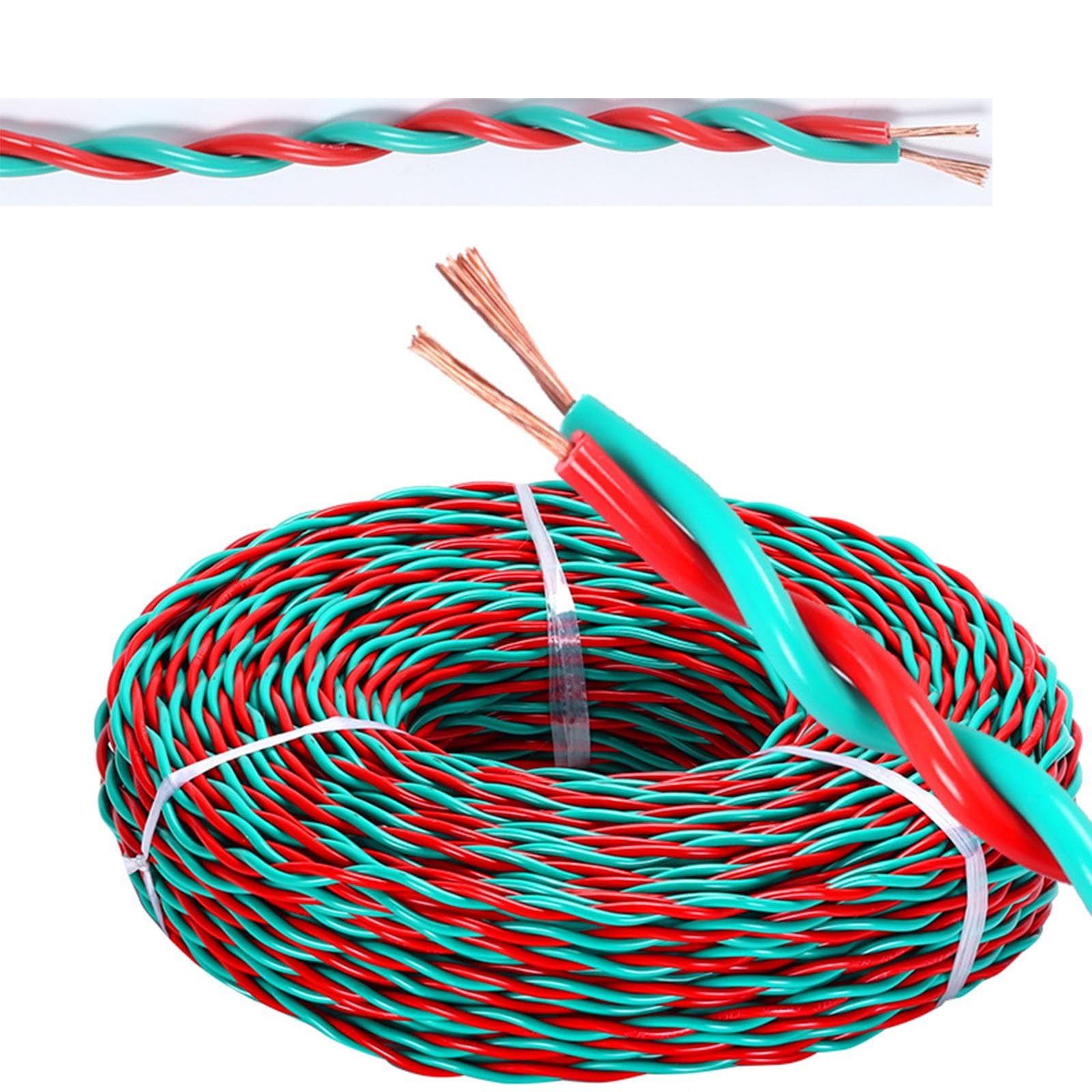 Câble électrique flexible 2.5mm² torsadé en aluminium cuivré de 260ft pour éclairage de maison