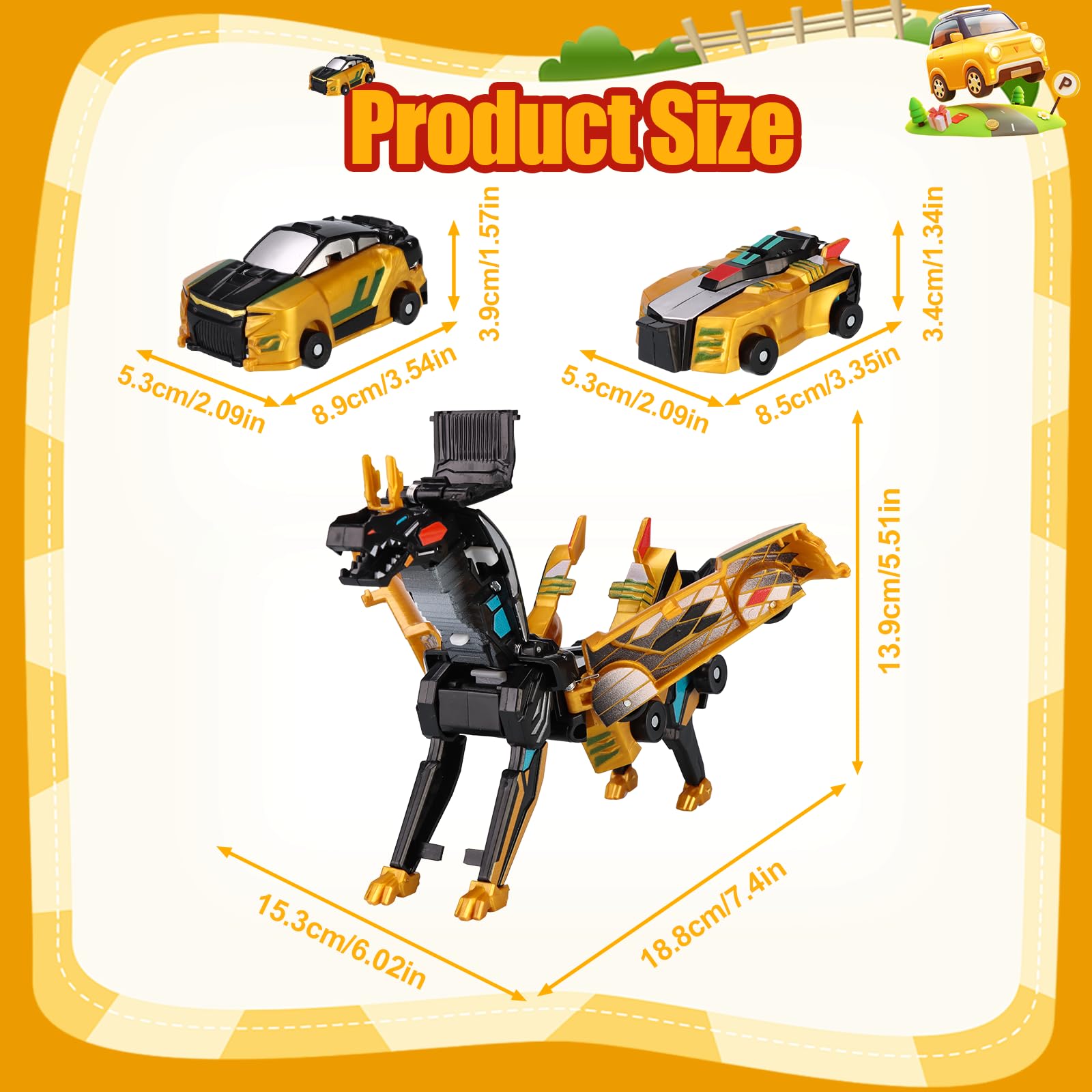 Amazon.com: Collision Transforming Dinosaur Car Toy, Magnetic