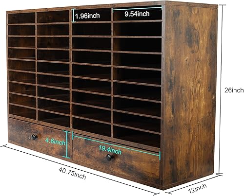 Vista 77 de PAG Organizador de literatura de madera para encimera, buzón de estudiante para aula, soporte de papel de escritorio para oficina, hogar, escuela
