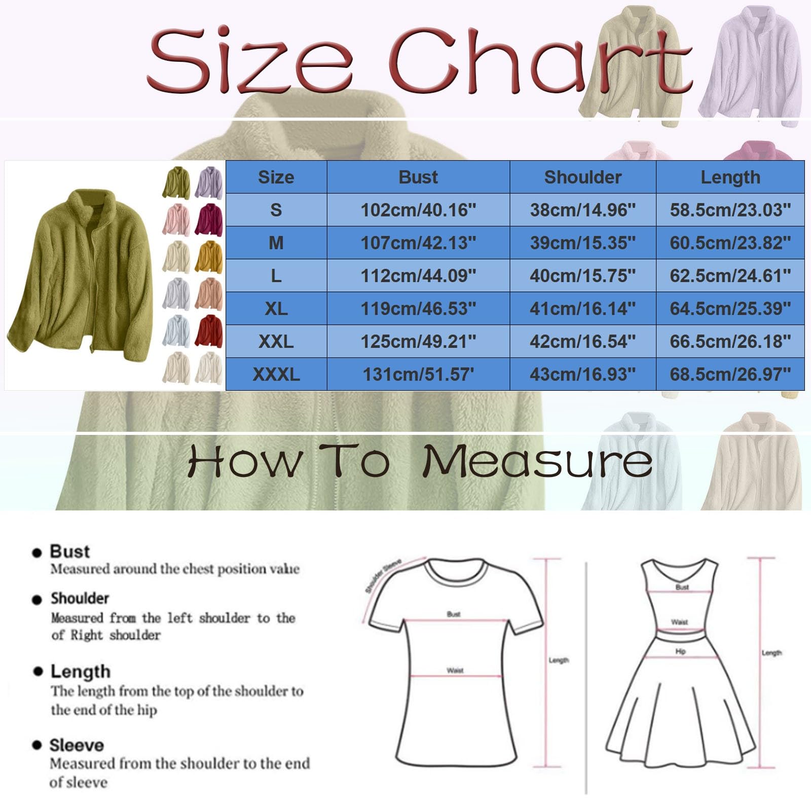 Polaires Femme Fermeture éclair Manteau Hiver Chaud Epais Doublé Polaire Haut Thermique Grande Taille Couleur Unie Manteau en Peluche Courte Décontractée Confortables Veste de Plein Air S-3XL