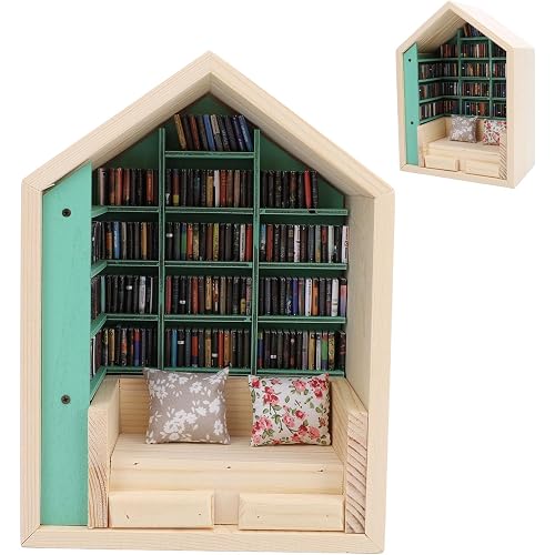Shake Away Your Anxiety, Pine Wood Mini House Kit, Wooden Decorative Exquisite Cute Long Life Tiny House Kit for Bedroom Study Shop