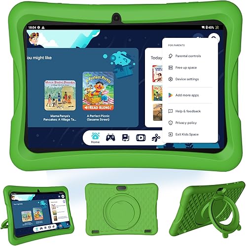Tablet Android 13.0 para niños de 10 pulgadas, 4 GB de RAM+64 GB de ROM, tabletas de aprendizaje para niños pequeños y adolescentes, WiFi-6, CPU de