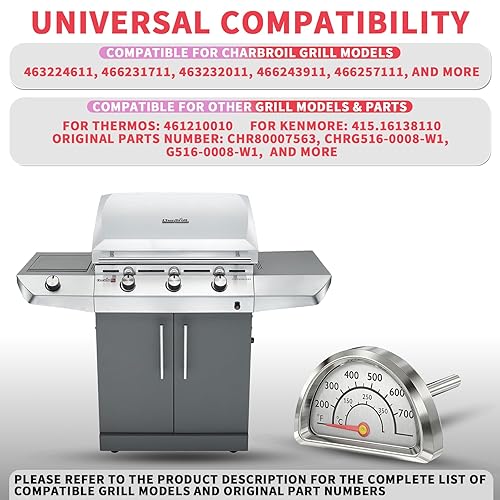 Vista 2 de Reemplazo del indicador de calor para los modelos de parrilla de gas Charbroil y Kenmore