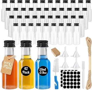 42 Stück 25ml Mini Fläschchen Likörflaschen für Hochzeiten Party