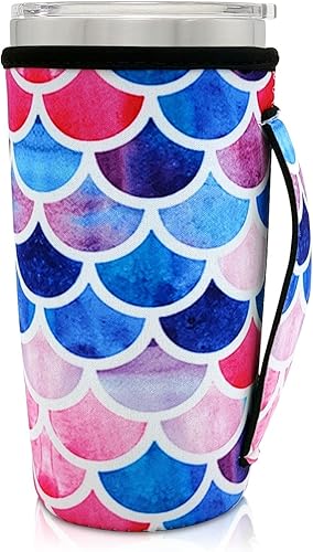 Miniatura 1 de Neoprene Insulated Sleeves Cup Cover Holder Idea for 20oz Tumbler Cup, 20oz YETI Rambler Ozark Trail Rtic, Starbucks Venti Cold (Only Cup sleeves)