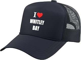 I Love Whitley Bay Souvenir Memory Spanish City Tyneside Trucker Hat with Adjustable Mesh Back