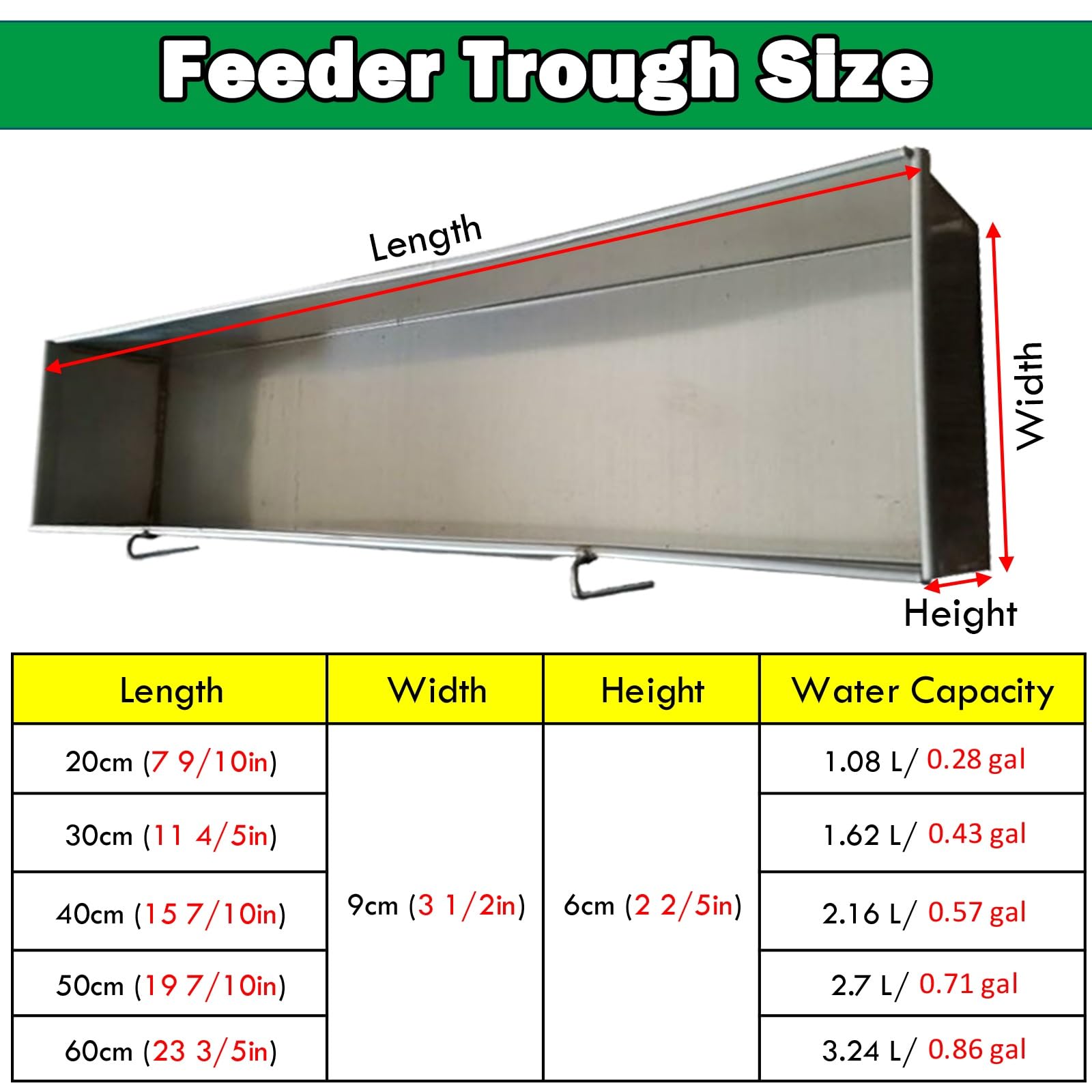 Comedero Colgante de Acero Inoxidable para Aves de Corral, Patos, Conejos y pájaros: diseño Duradero y Resistente a la corrosión para una alimentación e hidratación Sencillas.
