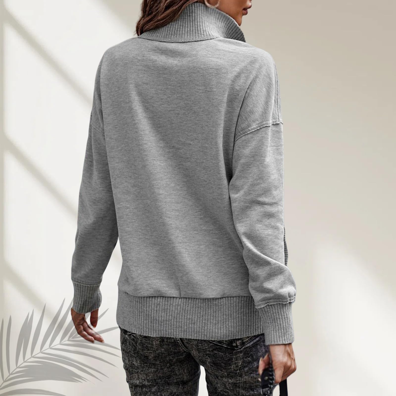 Damska bluza Henley z dekoltem w serek, na co dzień, z długim rękawem, lekkie bluzy z guzikami, luźny pulower z kieszeniami
