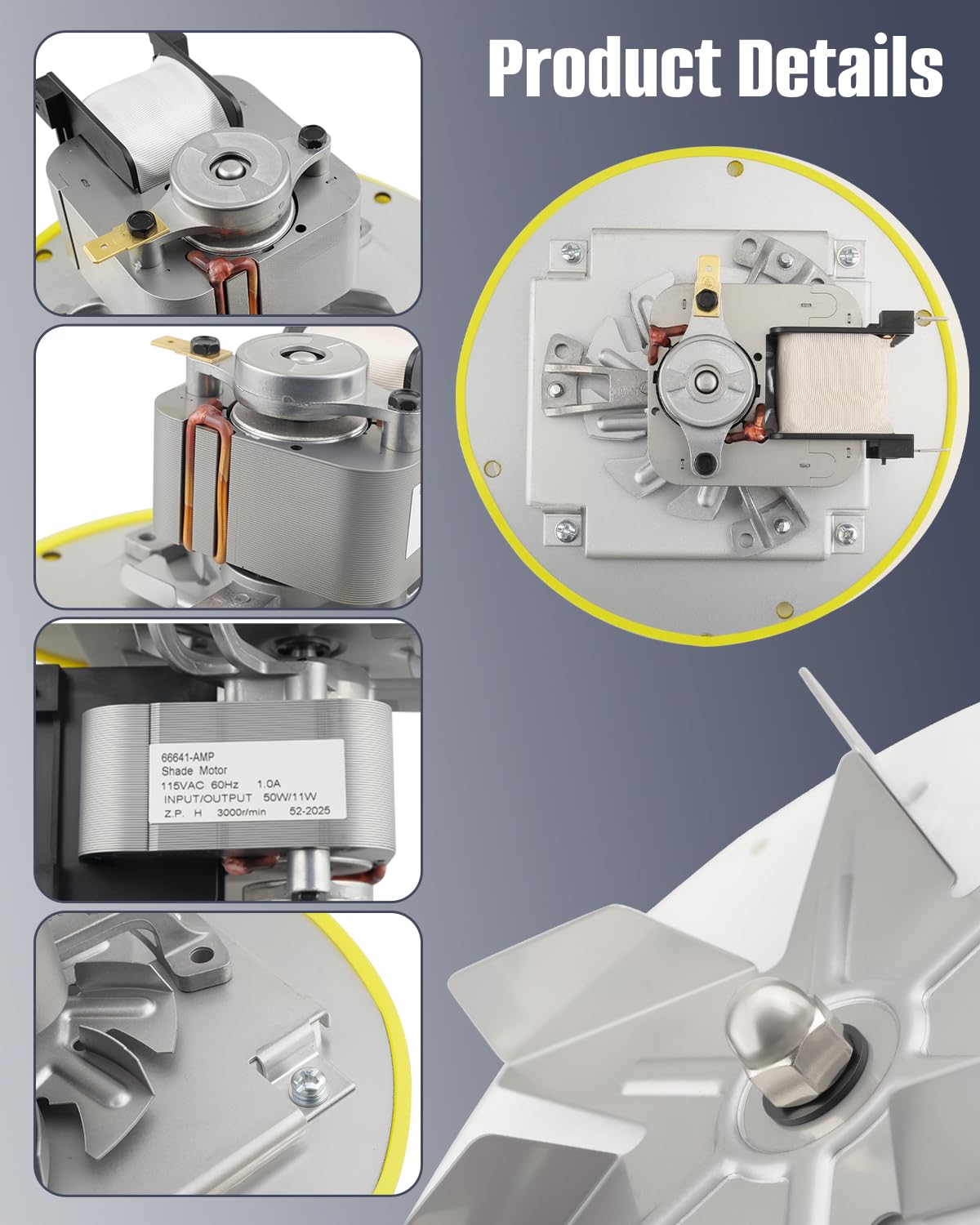 66641-AMP Combustion Exhaust Blower Replacement Fit for Cleveland Iron Works PSBF66W PS60W PS130W Pellet Stoves