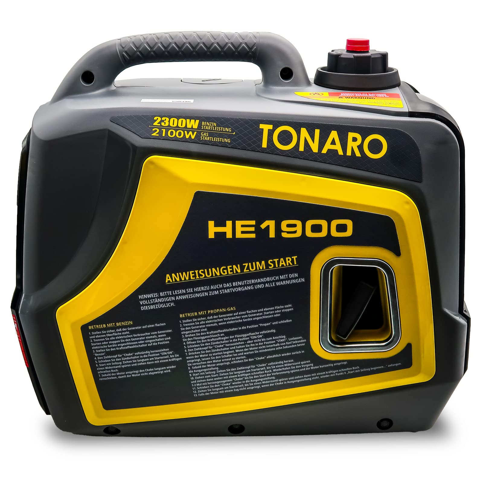 Stromgenerator Dual Fuel Inverter - mobiler 2300 Watt Stromerzeuger Benzin LPG Gas Generator - 4 Takt Notstromaggregat mit AVR-System - Leise Leicht Kompakt - Parallelbetrieb möglich