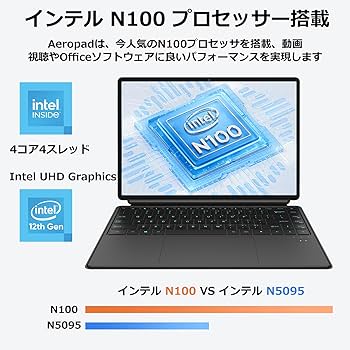 Intel N100 14インチタブレット 16GB/512GB Amazon.co.jp: ZENAERO オフィス 2024 搭載 14インチ タブレット