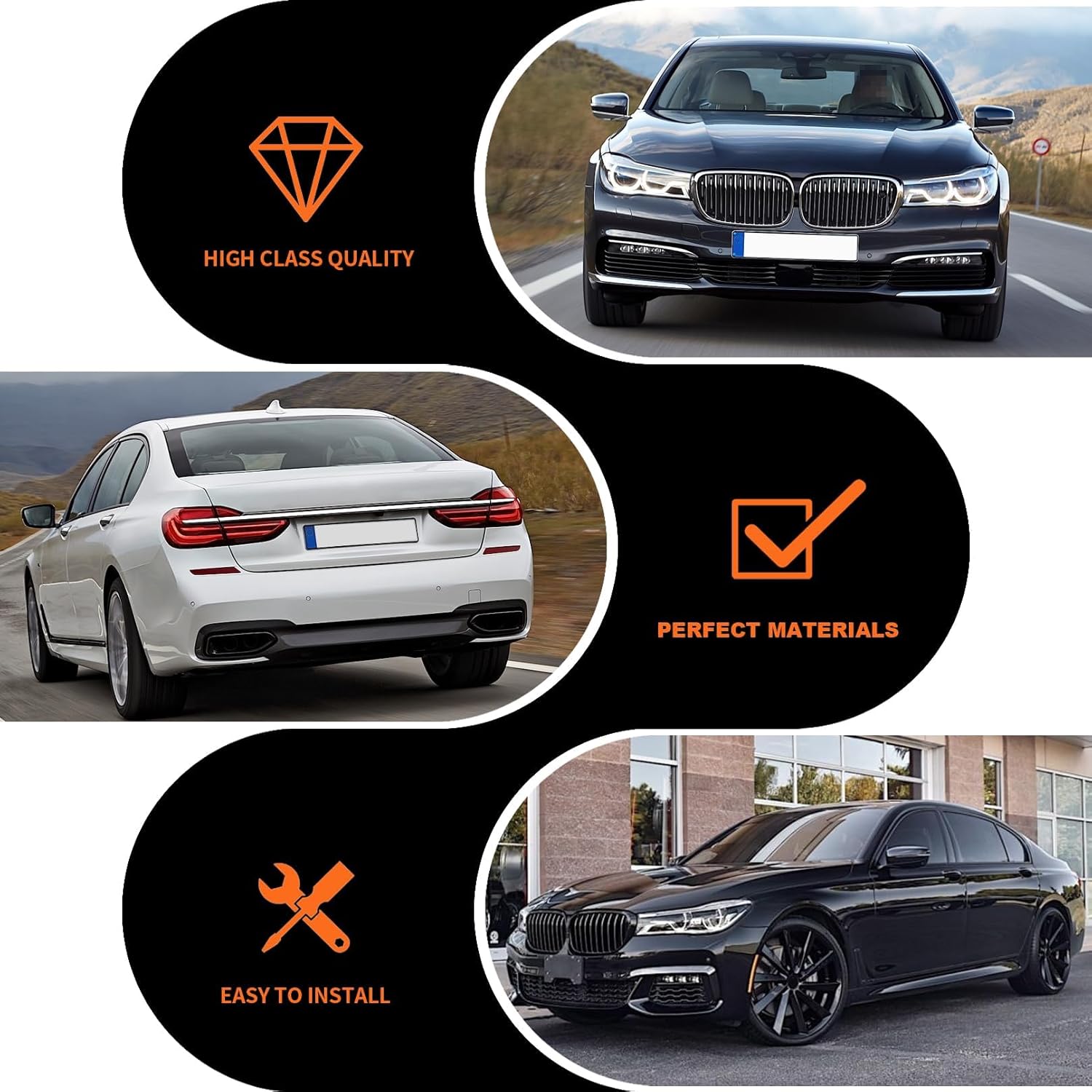 Rear Right Airmatic Suspension Shock Absorbers Compatible with 7-Series G11 G12 740i 745i 750i 760i 2016-2022 w/EDC for Both AWD and RWD 37107915954 37106874594 Strut Suspension Kit Assembly