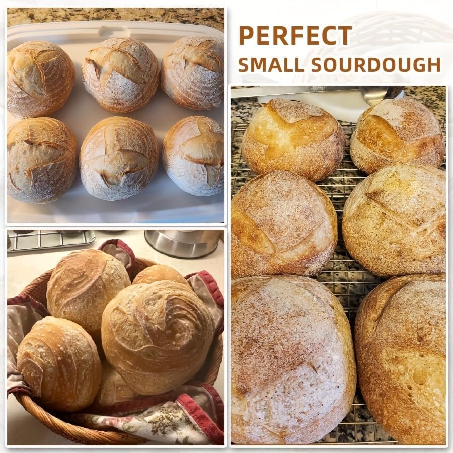 Lot De 6 Bannetons à Pain Ovales En Rotin - 15.2 Cm Avec Lining En Tissu - Pour Fermentation Pâte - Boulangerie Maison, Pain Au Levain