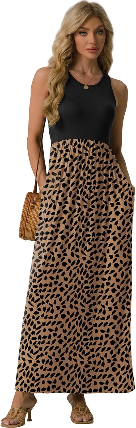 GRECERELLE Women's Summer Sleeveless Casual Long Tank Maxi Dress with Pockets (XS-3XL) - Image 4