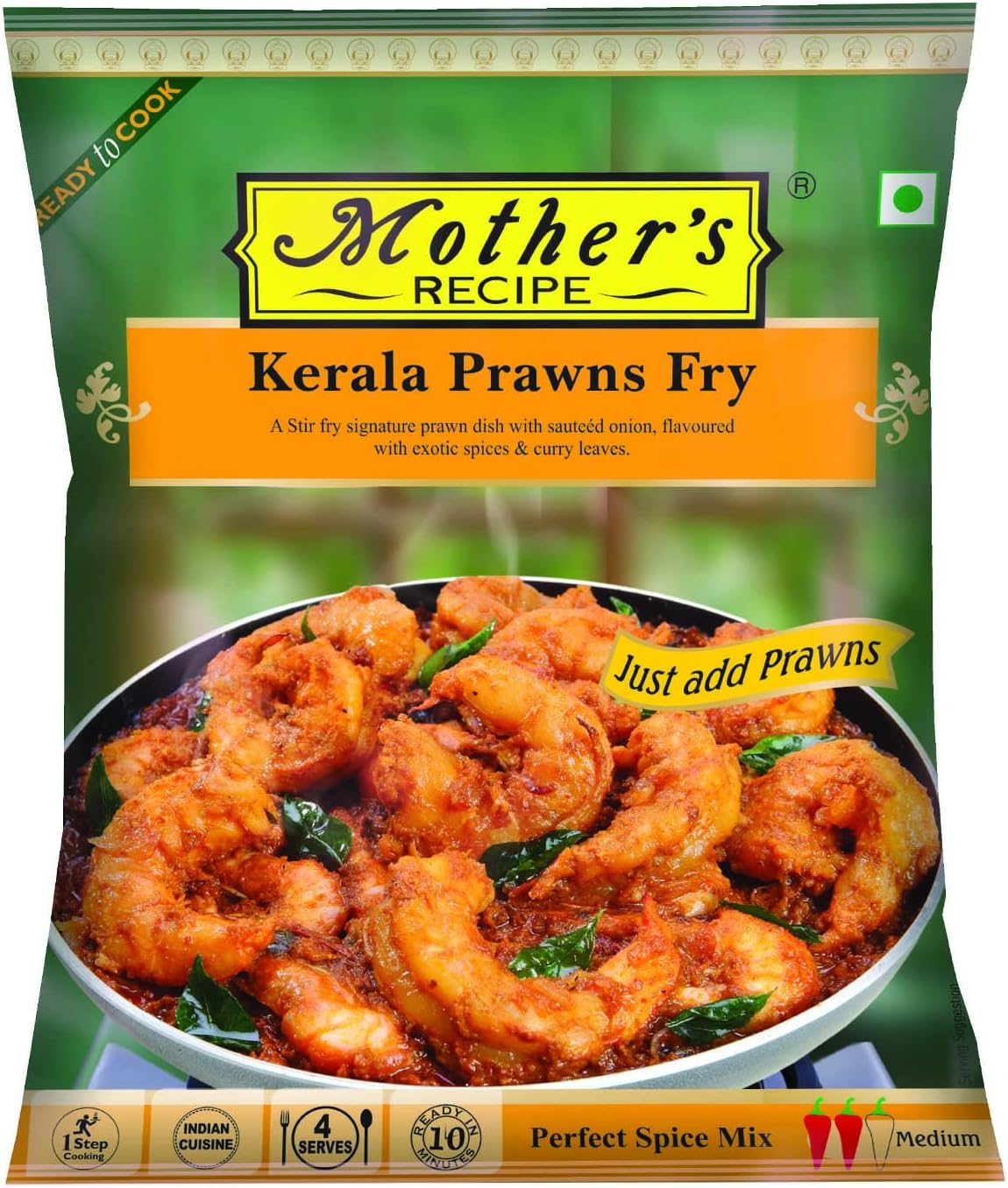 SARTAJ Mothers Recipe Kerala Prawn Fry Ready To Cook Mix 75G, Red (Packing may vary)