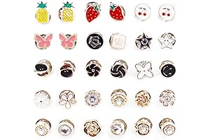 Thanksgiving Flair & Colorful Style: 30-Piece Women's Brooch Buttons from LEEFONE