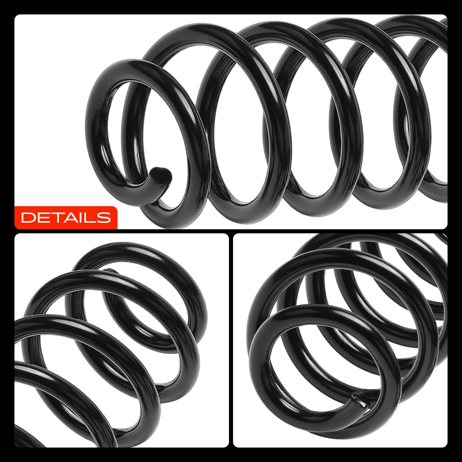 Frankberg 2x Muelle de suspensión cojinete de muelle muelle helicoidal | eje trasero, izquierda, bien; 3C0511115AN; Compatible con: P.a.s.s.a.t 3C2, 308 SO I 4E 4H, 308 I 4A 4C
