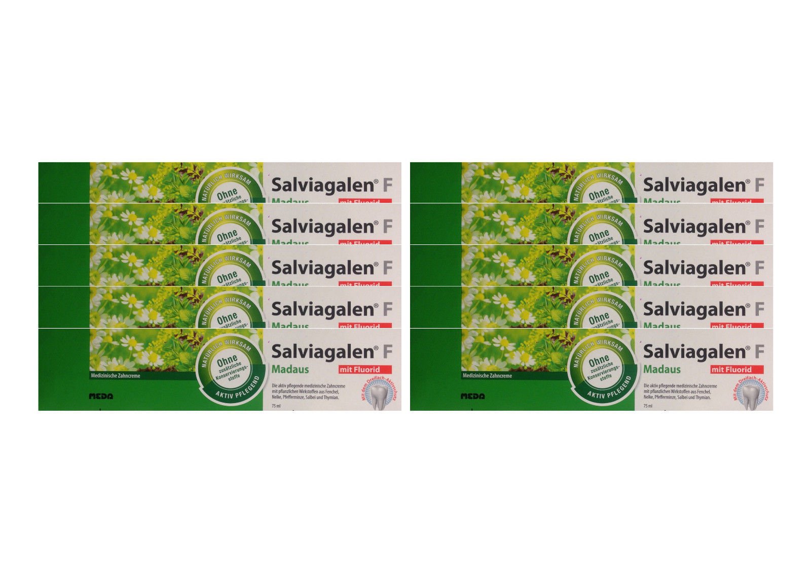 10x Salviagalen F Madaus Zahncreme 75ml PZN 11548356 Zahnpasta