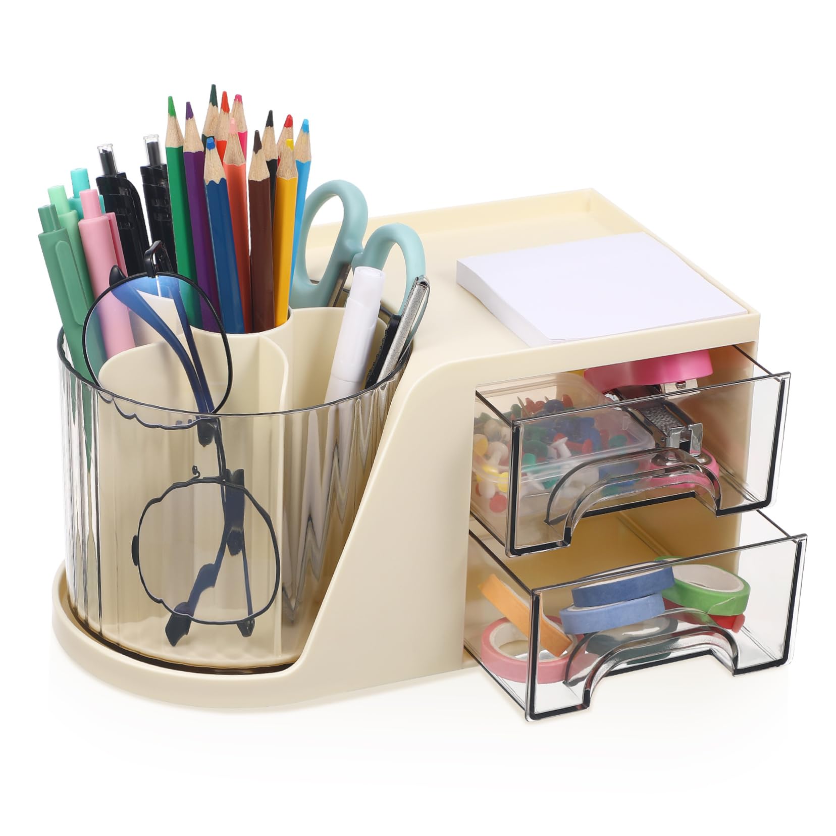 Hemobllo Portapenne Scrivania Organizer Contenitore per Penne Diviso in Scomparti Lisci per Cancelleria e Articoli per Ufficio Design Elegante e Moderno Risparmio Spazio per Scrivania