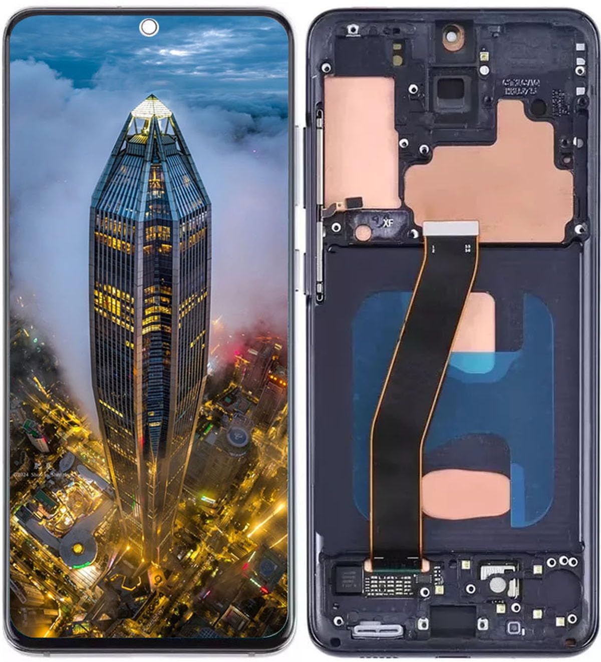 (bez odcisków palców) Zespół wyświetlacza LCD do Samsung Galaxy S20 4G/5G SM-G980F/DS, G981B/DS, G981U, G981U1, G981F, G981B, G981W, SC-51A, SCG01, zestaw do wymiany ekranu (szary)