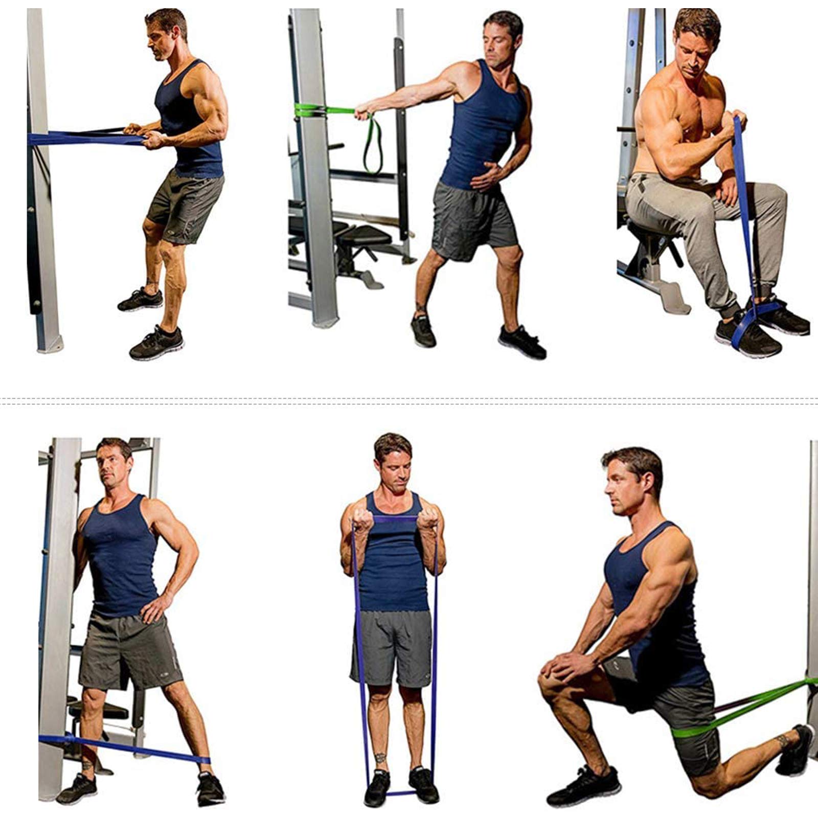 LZQpearl Set di Bande di Resistenza al Pull Up, Set di Bande di Resistenza in Lattice di qualità per Allenamento di Forza, Mobilità, Stretching, Ideale per Casa, Palestra, Yoga, Allenamento