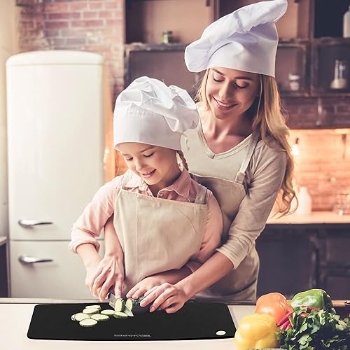 Miniatura 3 de Tabla de cortar apta para lavavajillas para cocina, tabla de cortar grande de madera compuesta, delgada y ligera, resistente al calor, sin BPA,