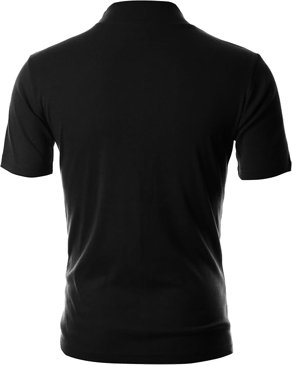 Ohoo Mens Short Sleeve Mock Turtleneck Basic Tops Lightweight Slim Fit Pullover Sweater