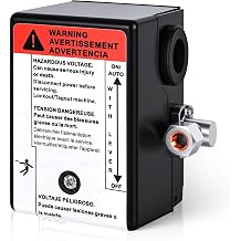 23474661 Air Compressor Pressure Switch for Ingersoll Rand, 100/135 PSI Pressure Switch for Ingersoll-Rand SS3 SS4 SS5 Single Stage Compressors, 3/8" NPT with Built-In Unloader Valve