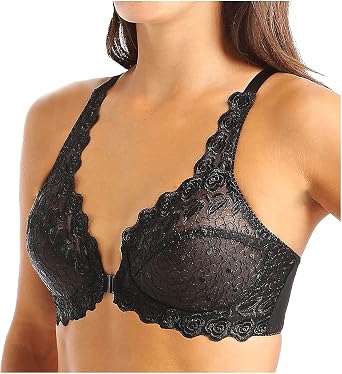 V VALMONT Womens Front Close Sexy and Lacey Cup Comfy Underwire Bra